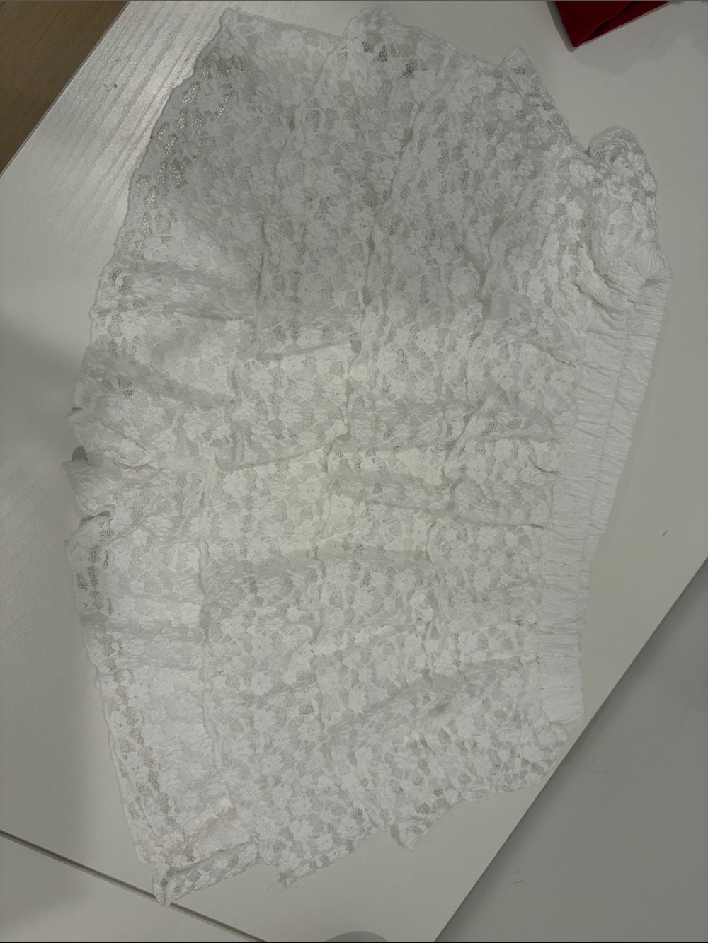 White Lace Tiered Skirt - Women's Summer Skirt